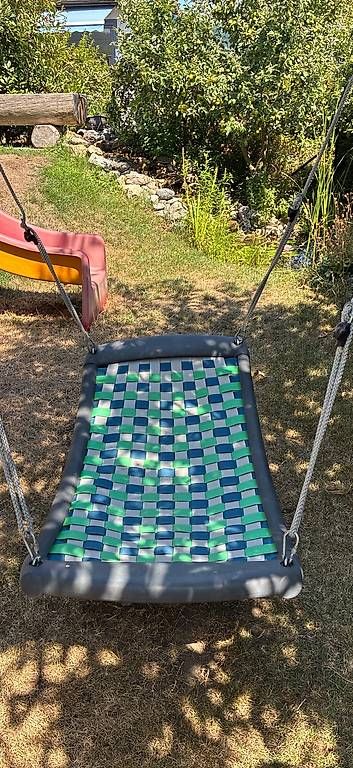 Altre altalene da giardino: Schaukel aus Gewebe Grüngrau blau – Usato da Oberwil BL venduto da Biene0780