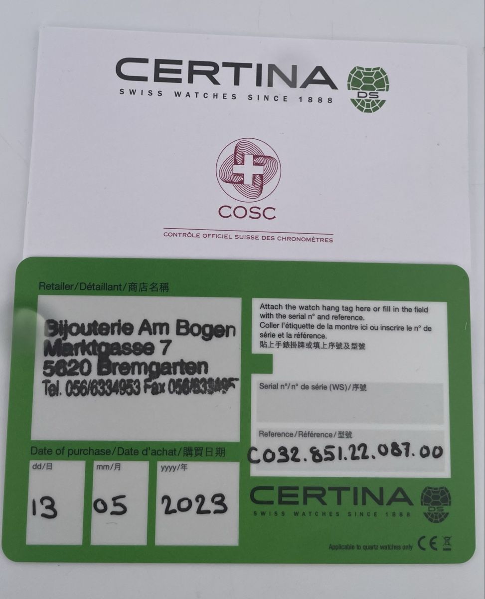 Certina Orologi: Certina DS Action Precidrive COSC 41mm - C032.851.22.087.00 – Usato da Wettingen venduto da Elegance_Uhren 9