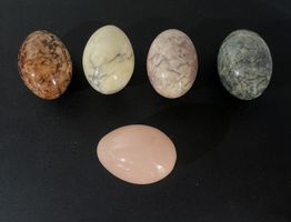 5x Mineralien Ei / Heilsteine / Deko