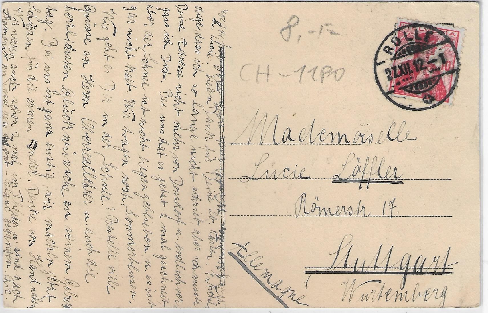 Cartoline postali: La Combe - Rolle VD – Usato da Ettingen venduto da Kartenplanet 1