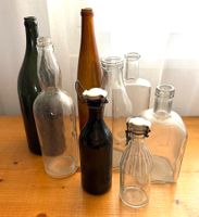 8 bouteilles antiques +bouteille de bière Haggenmacher
