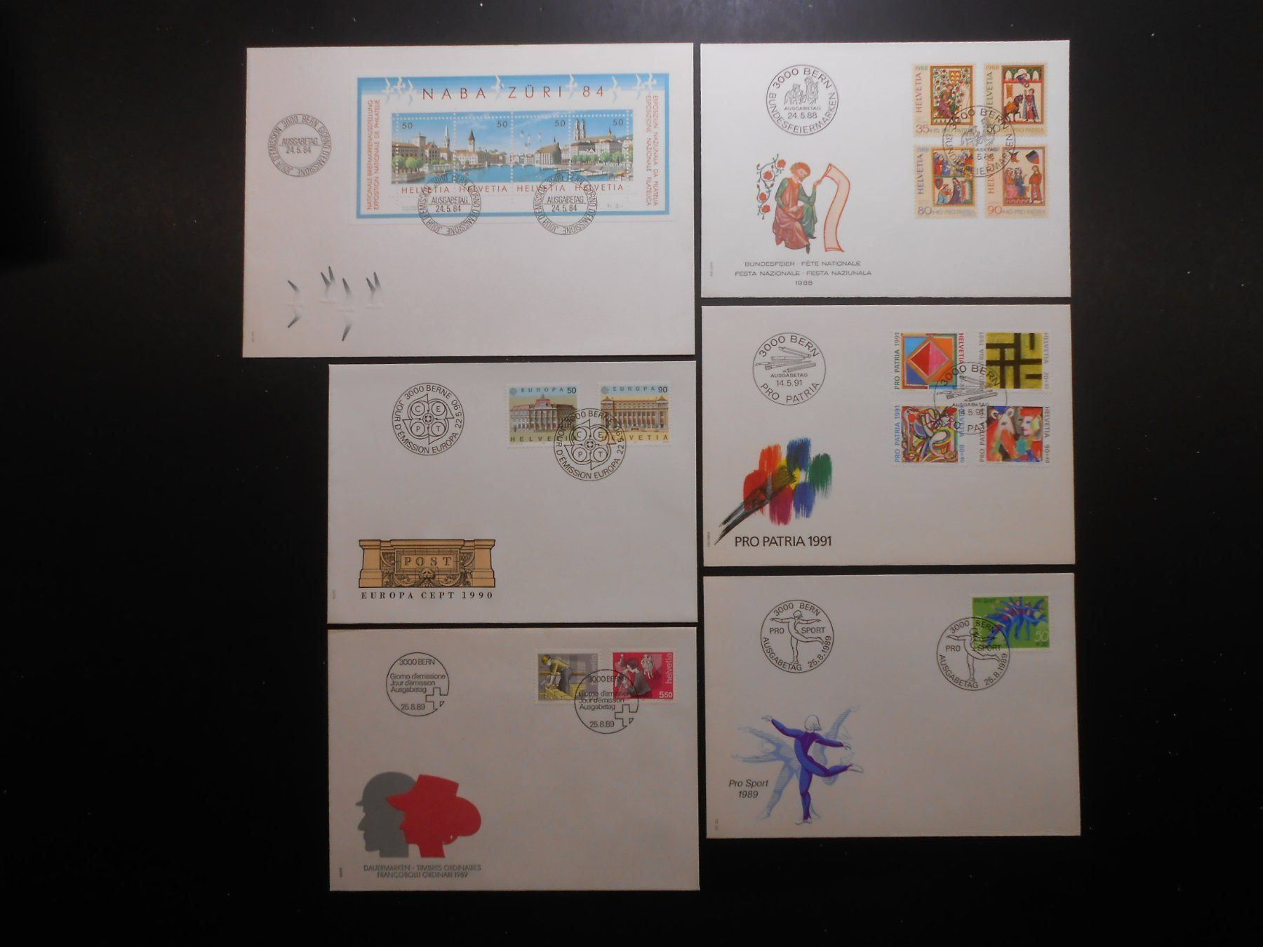 Alle Briefmarken: CH FDC  1984-1990  Z CHF 37.75 - Lot 117 – Gebraucht aus Hallwil von pkaiser44 1