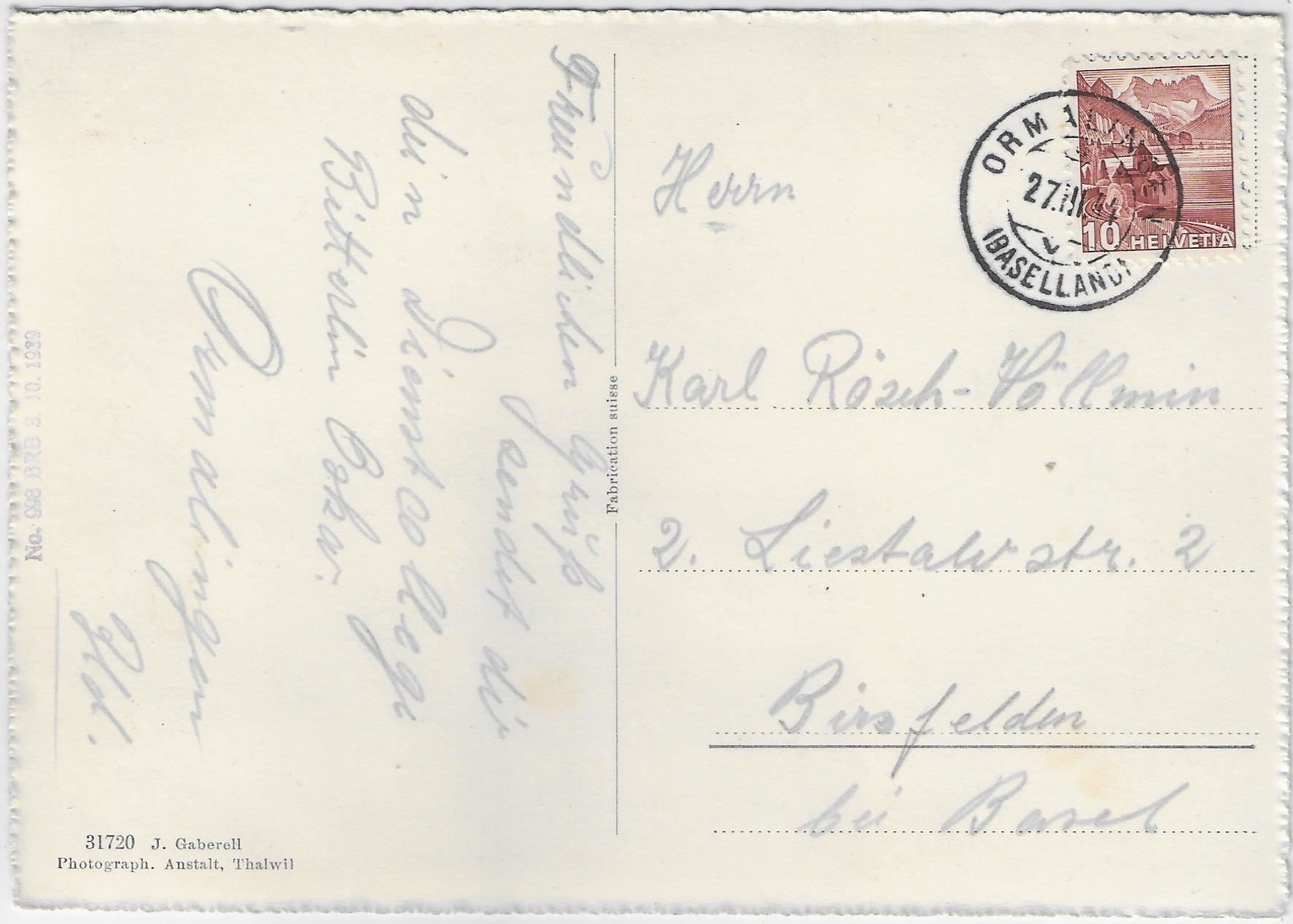 Cartoline postali: Ormalingen - Generalansicht – Antico da Ettingen venduto da Kartenplanet 1
