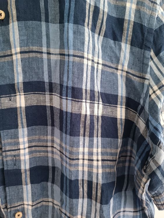 Camicie: Park Lane Leinenhemd, Grösse L, Blau Kariert, Sommerlich! – Usato da Rorschach venduto da joh_v2y2 2
