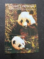 S TOME I PRINCIPE 1992 PANDA BEAR Block gestempelt  (E233)