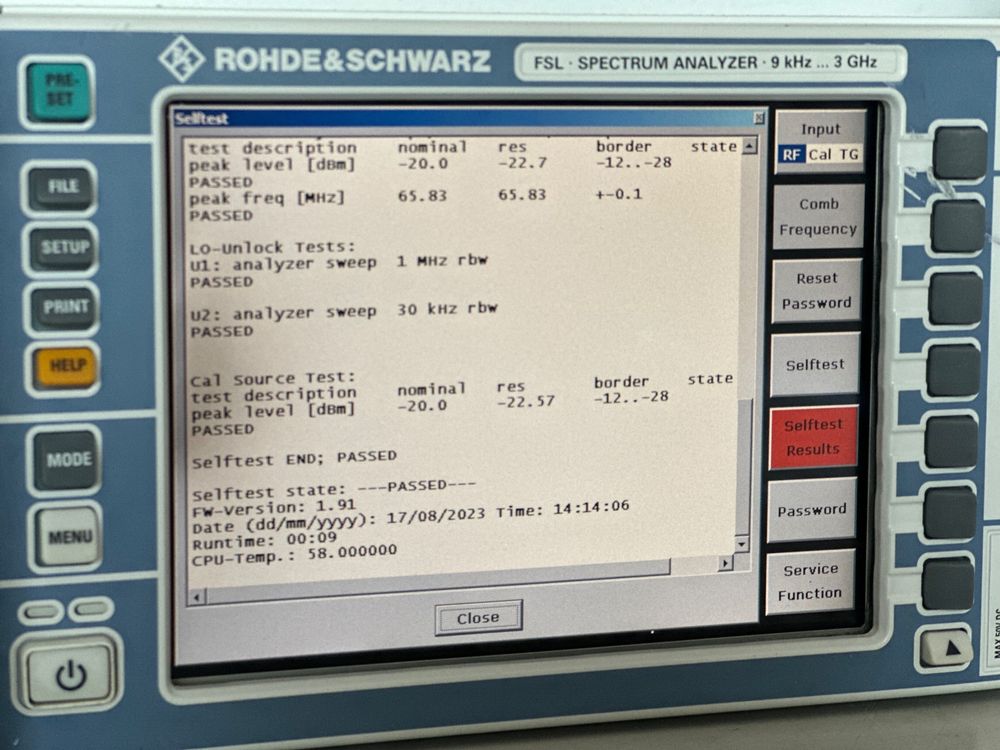 Rohde Schwarz FSL3 Spectrum Analzer Kaufen auf Ricardo