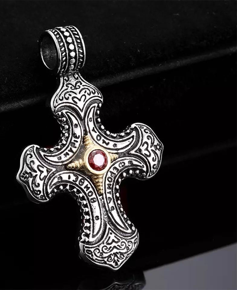 Catenine: Cross silver with stone – Nuovo e nell'imballaggio originale da Aarburg venduto da StavFashion 2