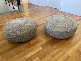 2 Stück IKEA Bodenkissen Sandared beige 45 cm