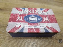 London Blechdose Union Jack, 20×12×7 cm, sehr guter Zustand