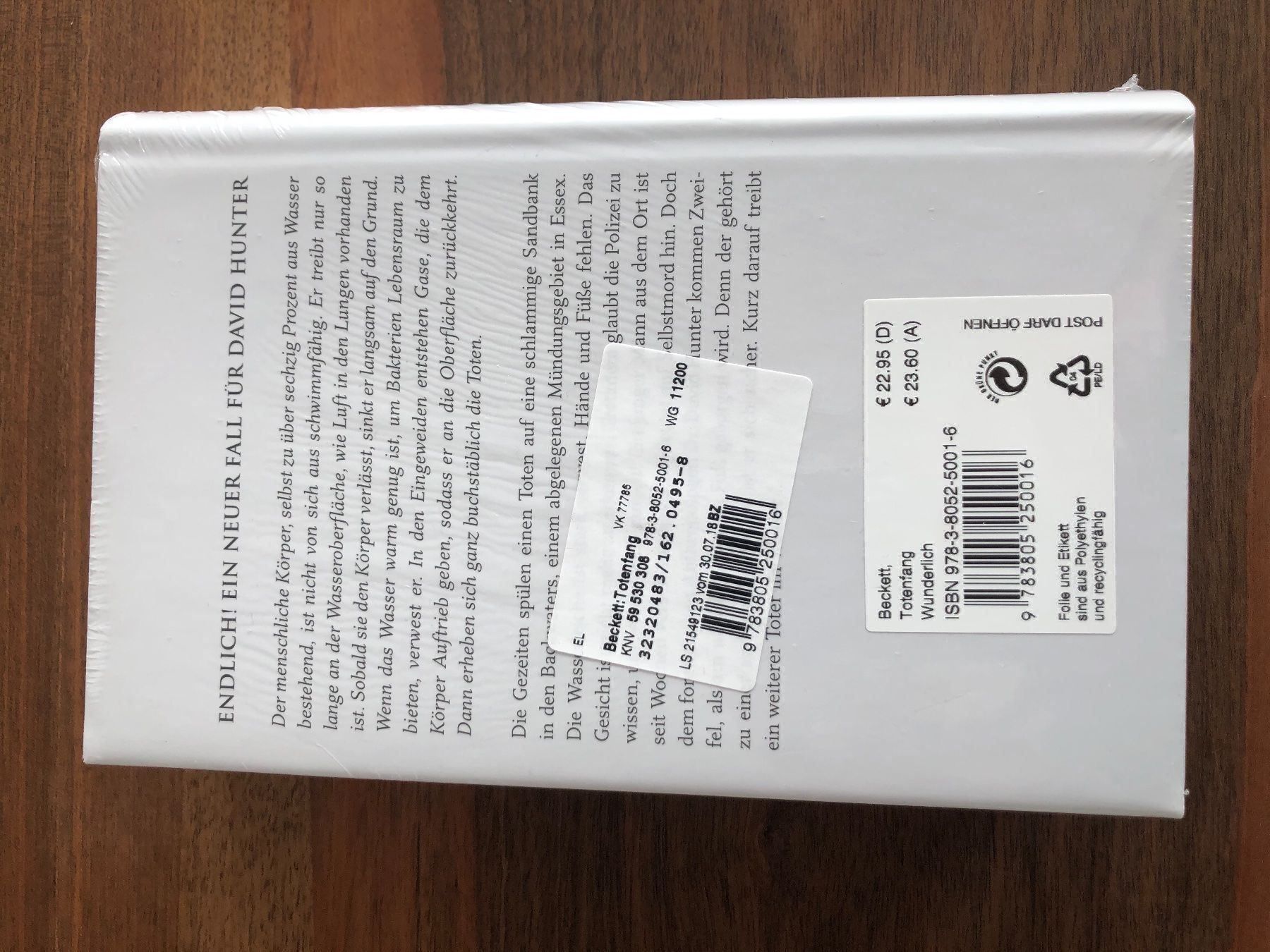 Bücher: Totenfang - Simon Beckett – Neu und originalverpackt aus Kleindietwil von Strauss