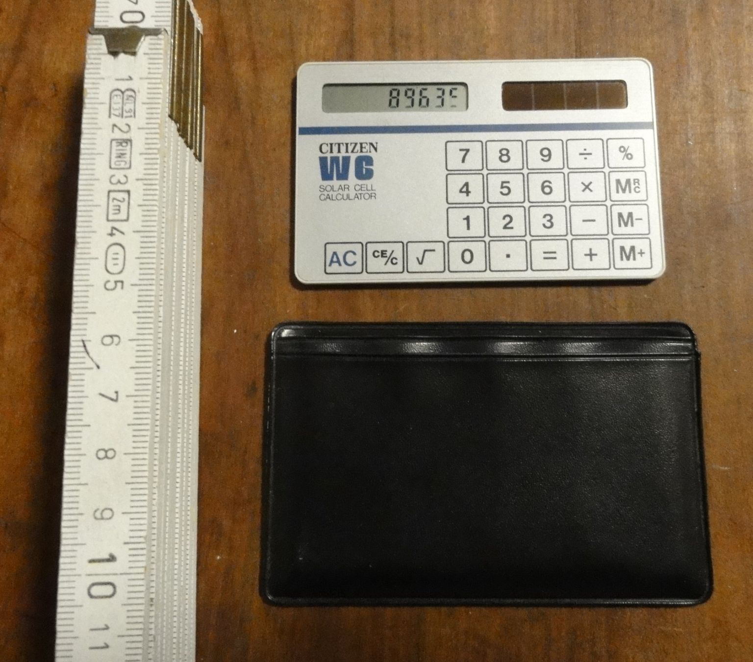 Taschenrechner: Solar Taschenrechner in Kreditkartenformat mit Hülle, Citize – Gebraucht aus Wohlen AG von Kande2007 1