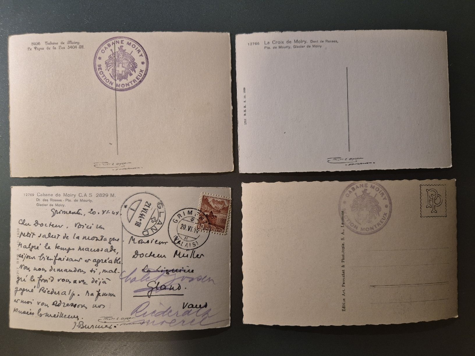Cartoline postali: Cabane de Moiry s/Grimentz – Usato da La Sarraz venduto da Pelletf 1