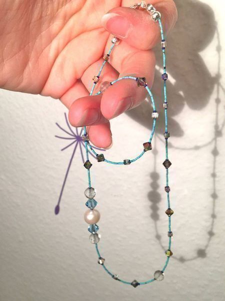 Ketten: ULTRA FEINES TÜRKIS COLLIER SWAROVSKI – Neu (gemäss Beschreibung) aus Basel von Chili007 5
