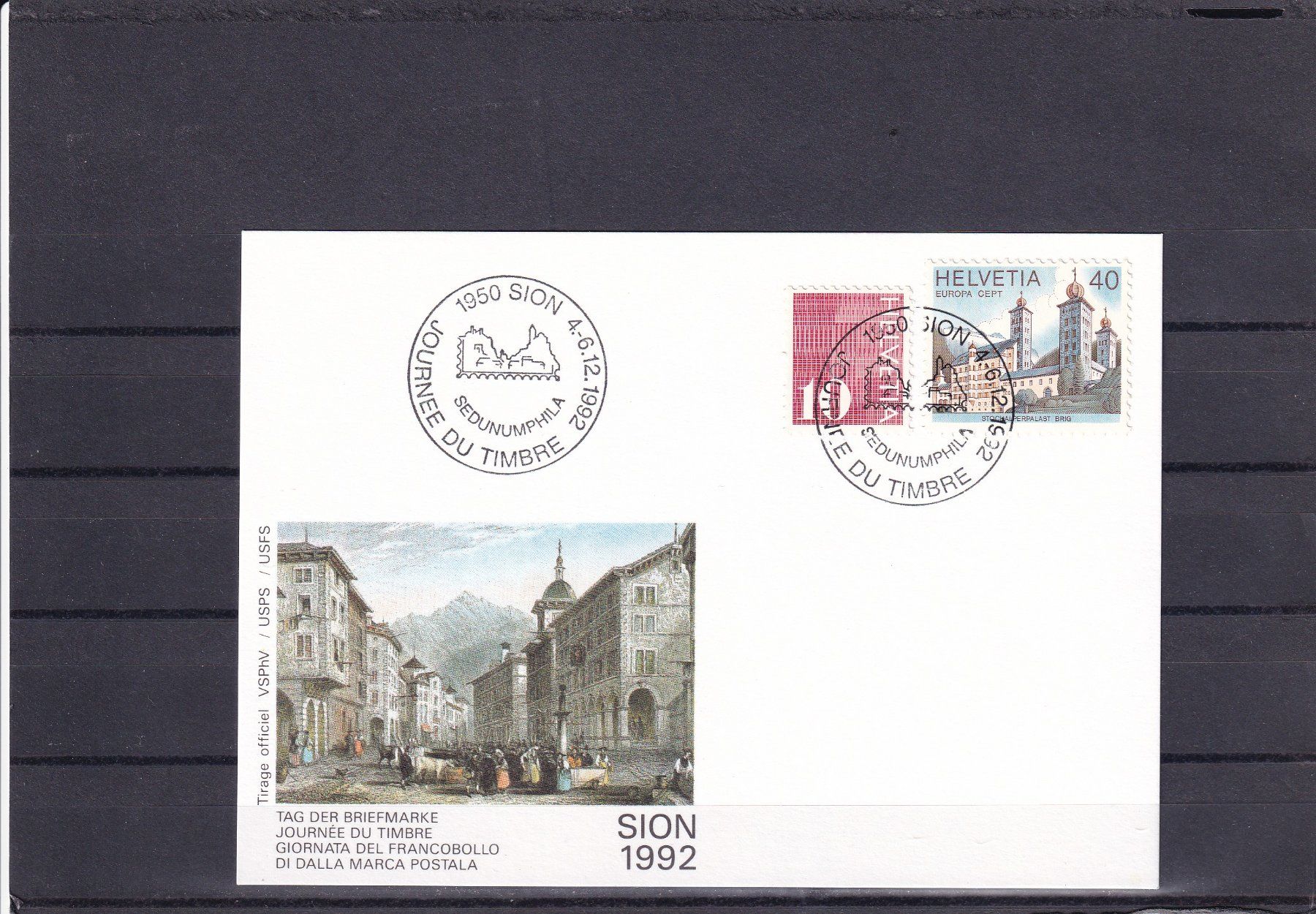 Tutti i francobolli: Tag der Briefmarke 1992 Sion 4.-6.12.1992 – Nuovo (secondo la descrizione) da Birsfelden venduto da chr_yq2g