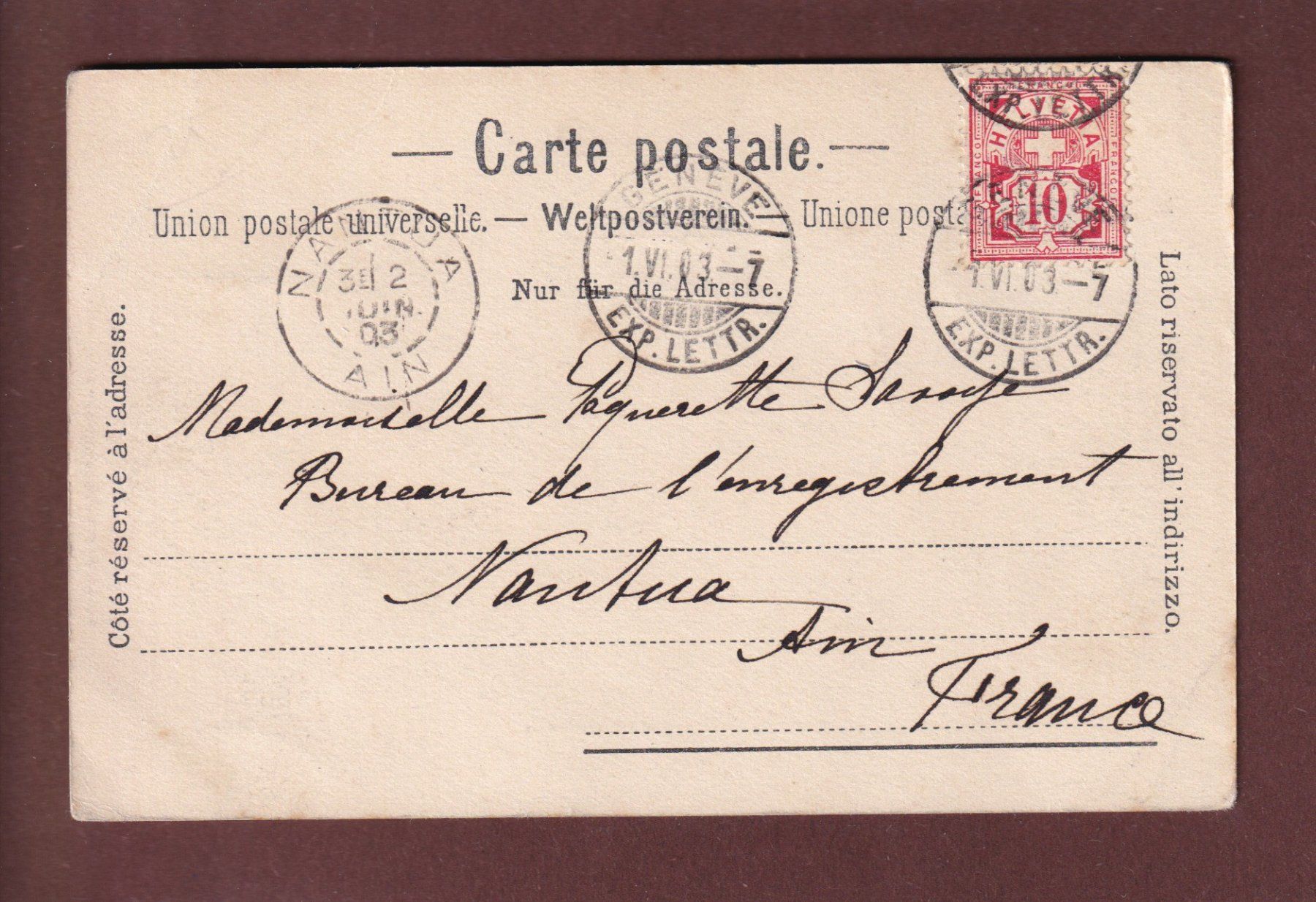 Cartoline postali: GENEVE - Gare de Cornavin - Attelages - 1903 // pli // – Usato da Pully venduto da nicecards 1