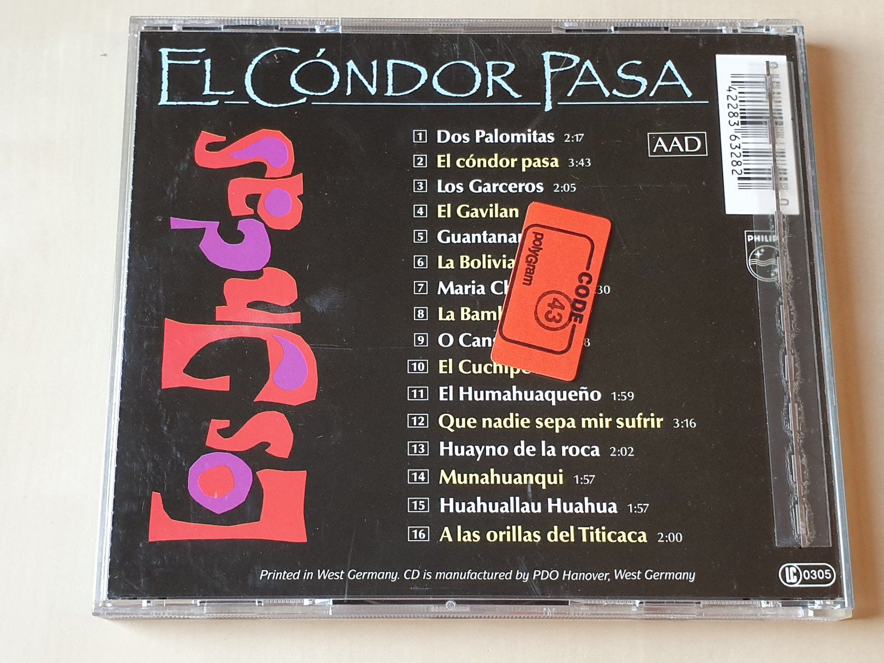 CDs: Los Incas El Condor Pasa – Gebraucht aus Stansstad von collectorsshop 1