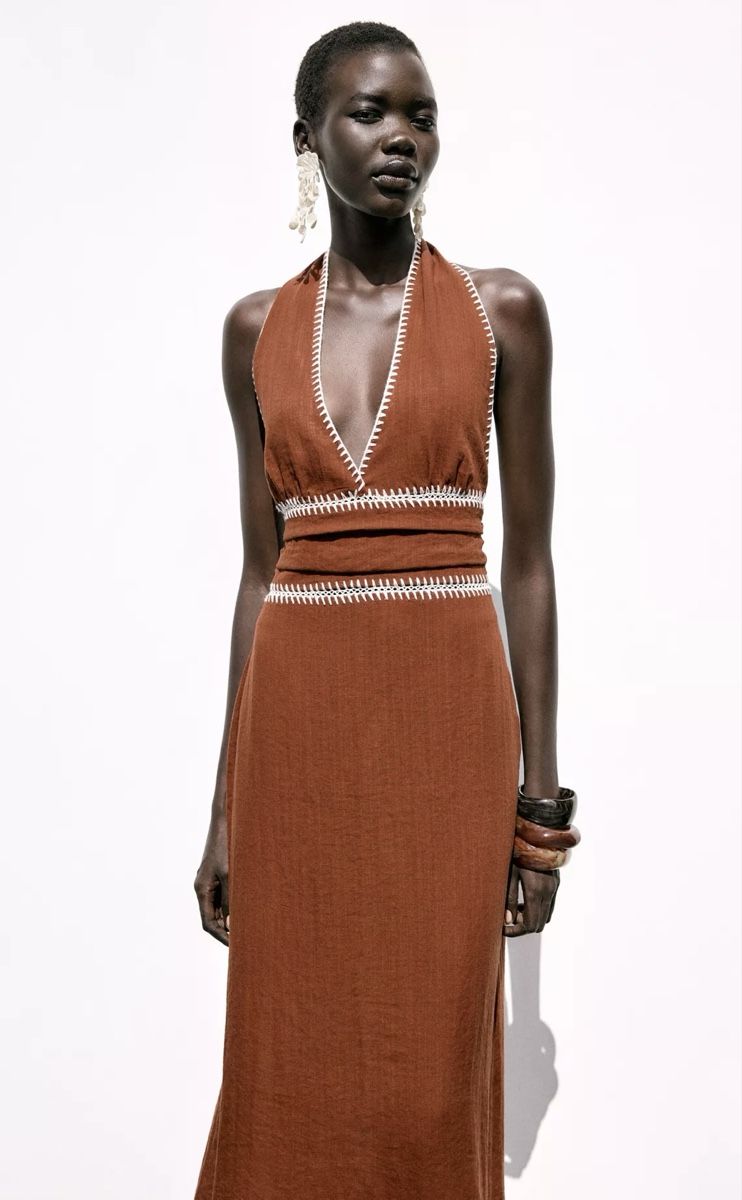 Vestiti: Robe en lin marron M/Braunes Leinenkleid M – Nuovo e nell'imballaggio originale da Veyras venduto da ValClasse 3