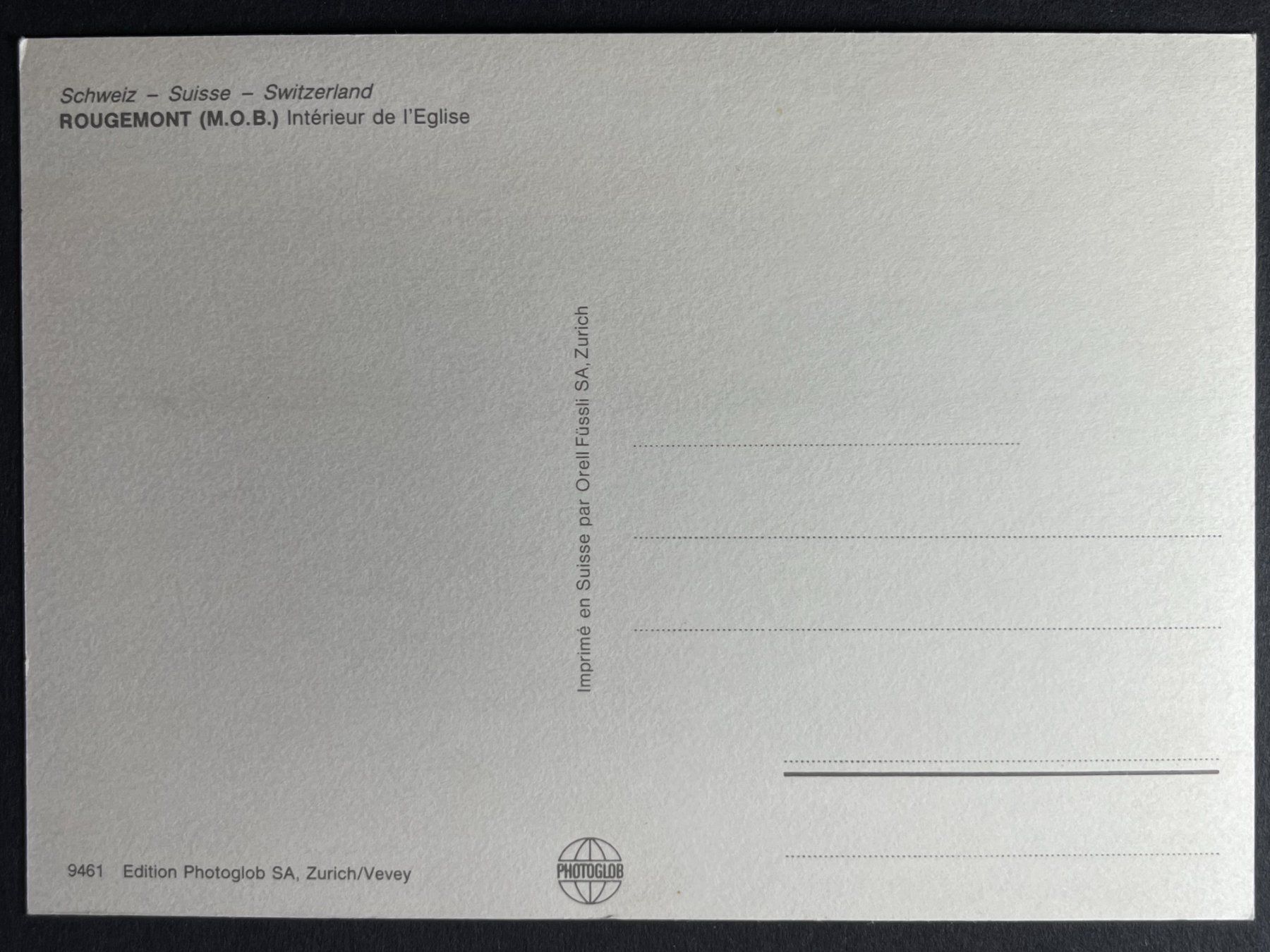 Cartoline postali: Rougemont - Intérieur de l'église – Usato da Steg VS venduto da _vinci_ 1