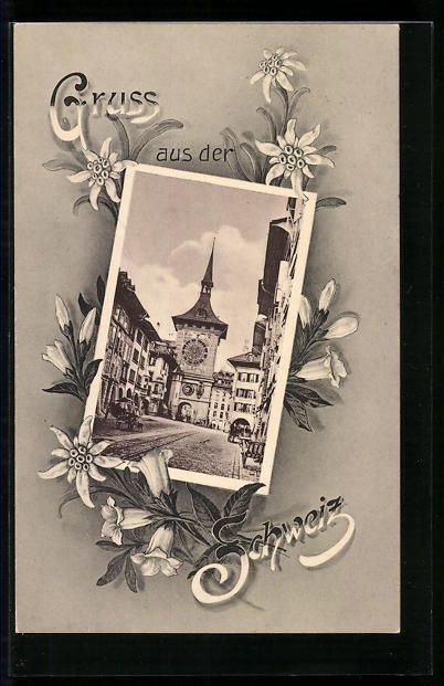 Cartoline postali: Passepartout-AK Bern, Zeitglockenturm, g – Usato da Berlin venduto da bartko-reher