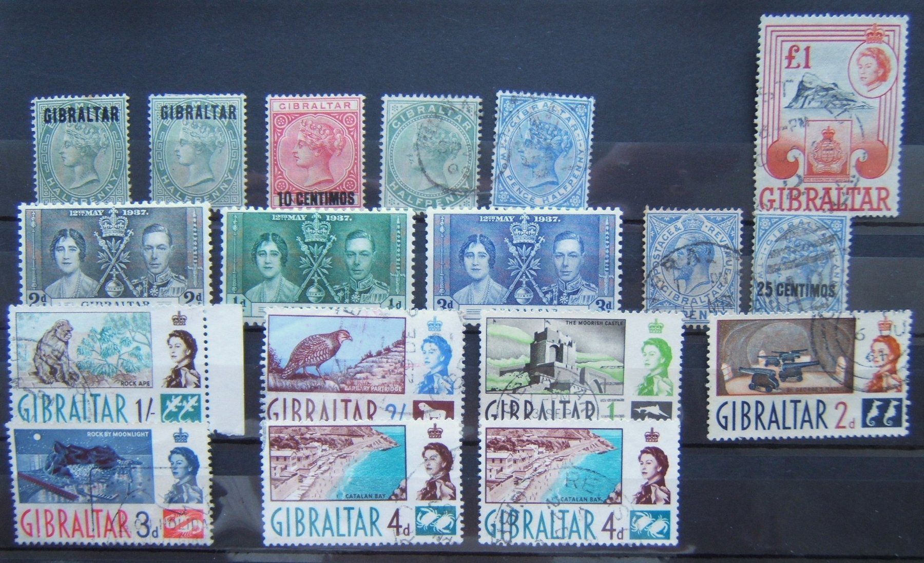 Alle Briefmarken: LOT GIBRALTAR – Gebraucht aus Brunnen von Nonne04