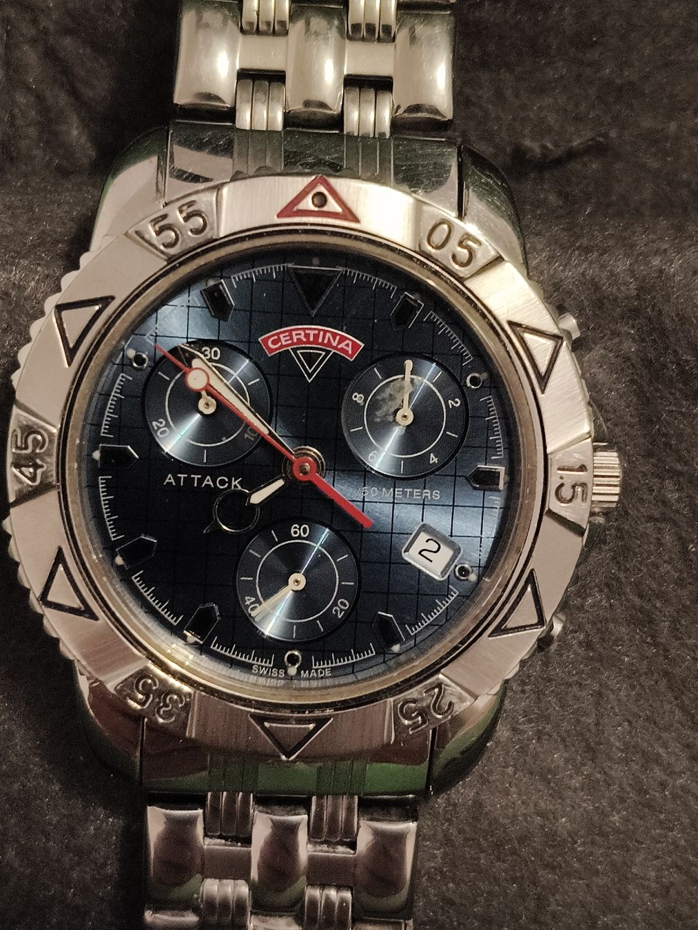 Certina Uhren: Certina "Attacke"-Chronograph, neuwertig mit Box – Neu (gemäss Beschreibung) aus Glattbrugg von Vintagetime-Ch 2