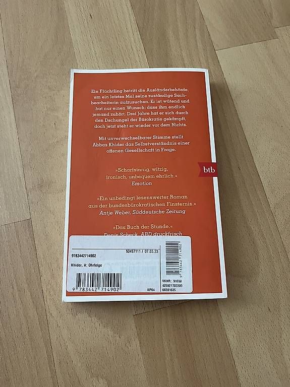 Libri: Ohrfeige - Abbas Khider - Roman – Usato da Kaltenbach venduto da happysunshineee 3