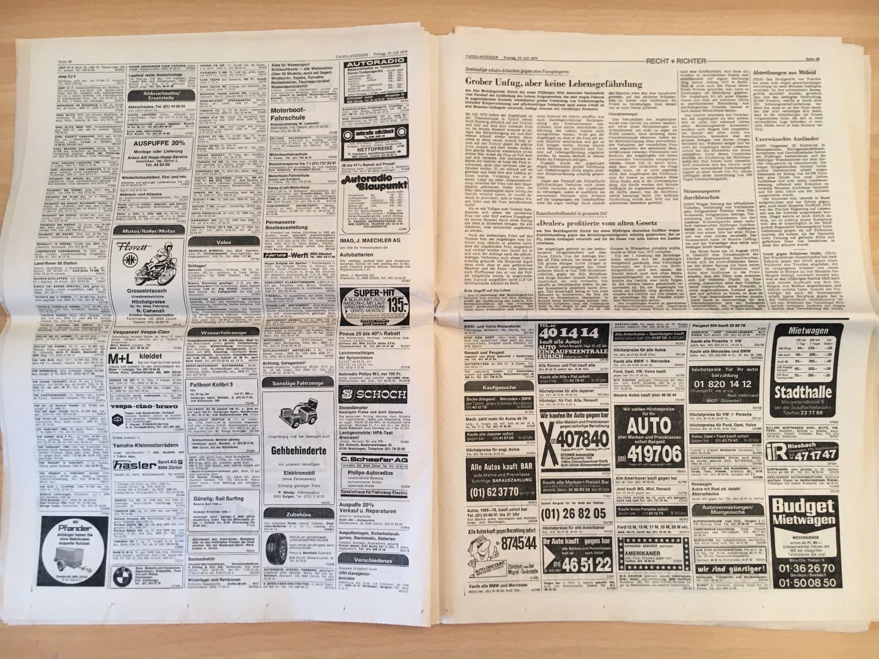 Riviste & Magazine: Tagesanzeiger vom 16. Juli 1976 – Usato da Luzern venduto da Jiggy_8898 7