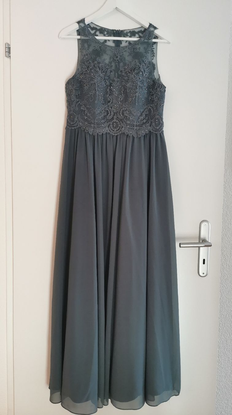 Kleider: Cocktailkleid eukalyptusgrün mit Strasssteinen, Grösse 42 – Neu (gemäss Beschreibung) aus Wittenbach von Nnic