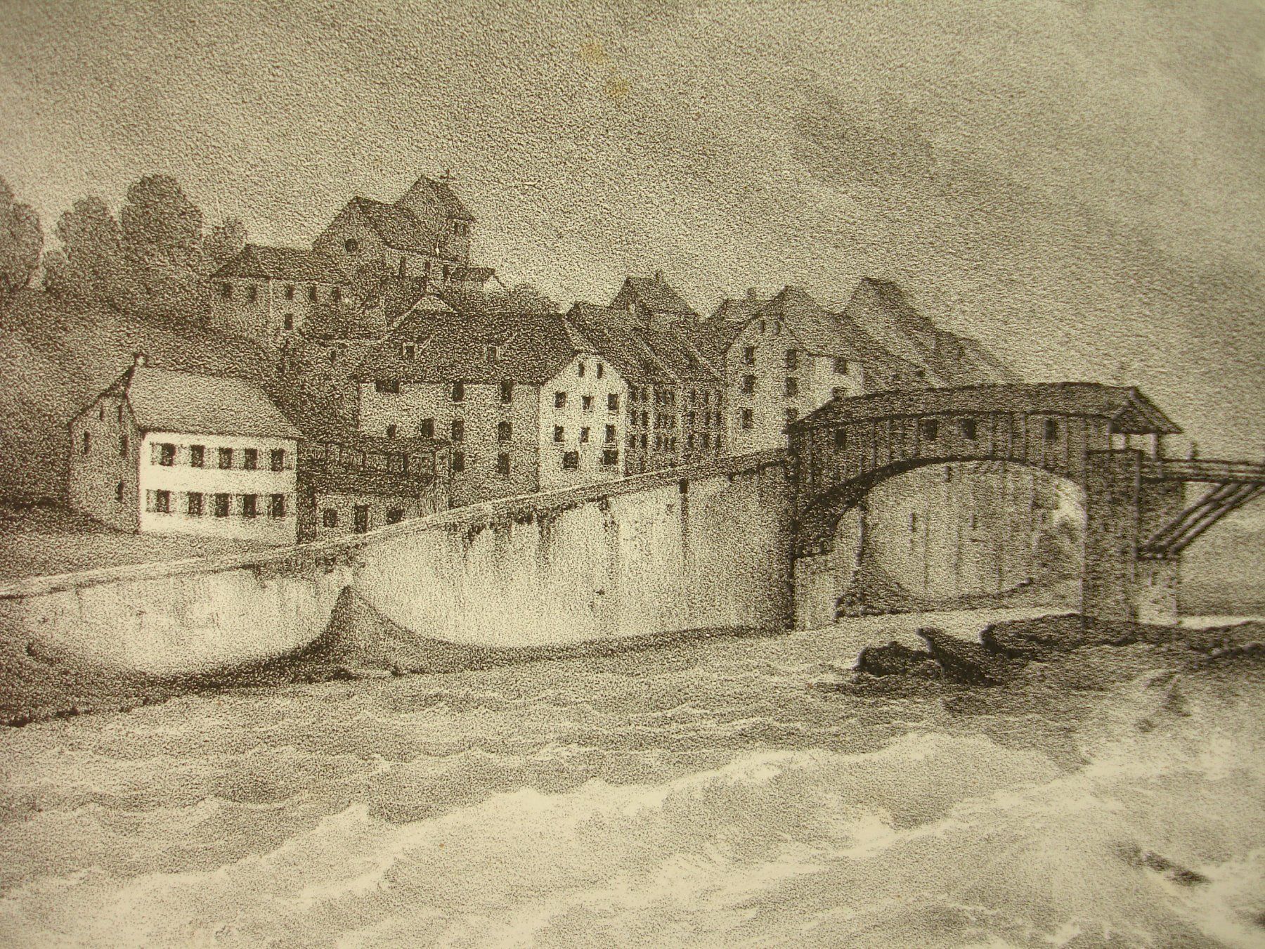 Arts picturaux & lithographies: LAUFENBURG, LITHOGRAPHIE UM 1840 – D'occasion à Grüningen par Kartensammler 2