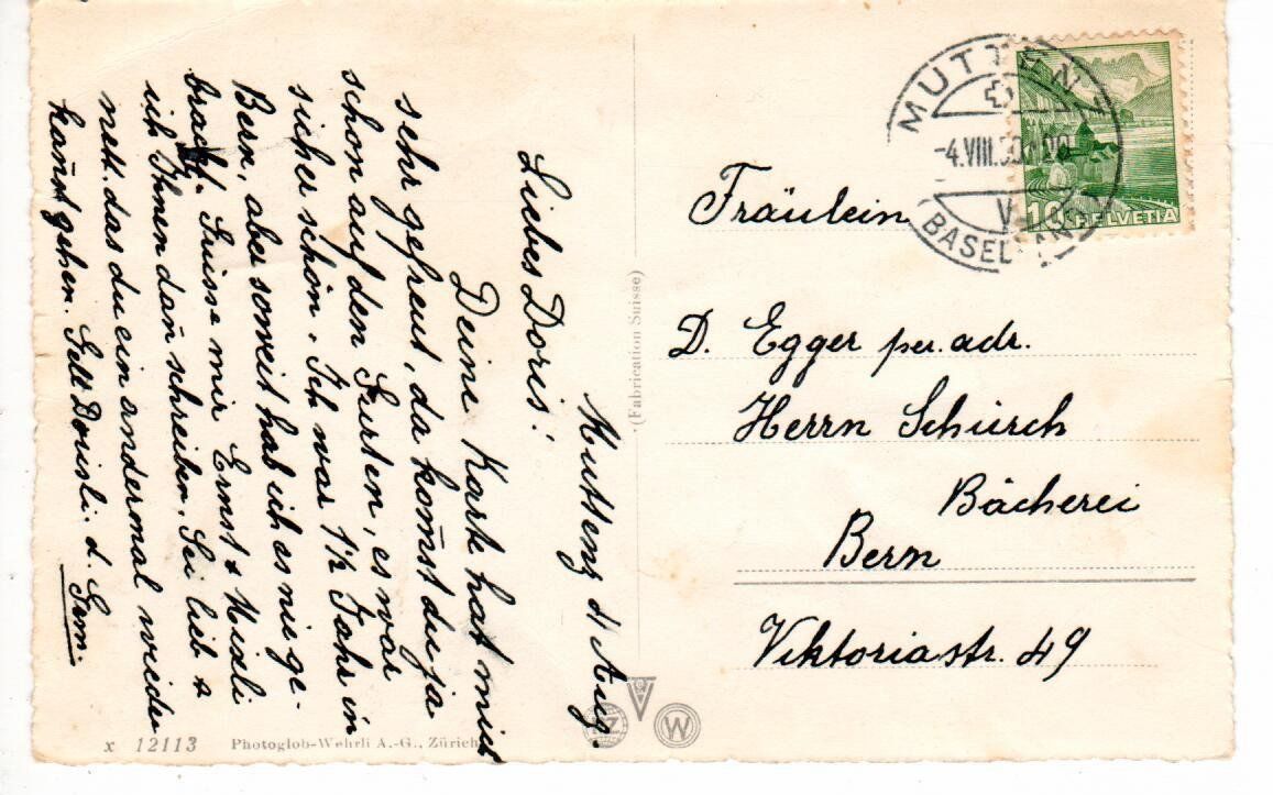 Ansichtskarten: Muttenz – Gebraucht aus Wolhusen von Curver9 1