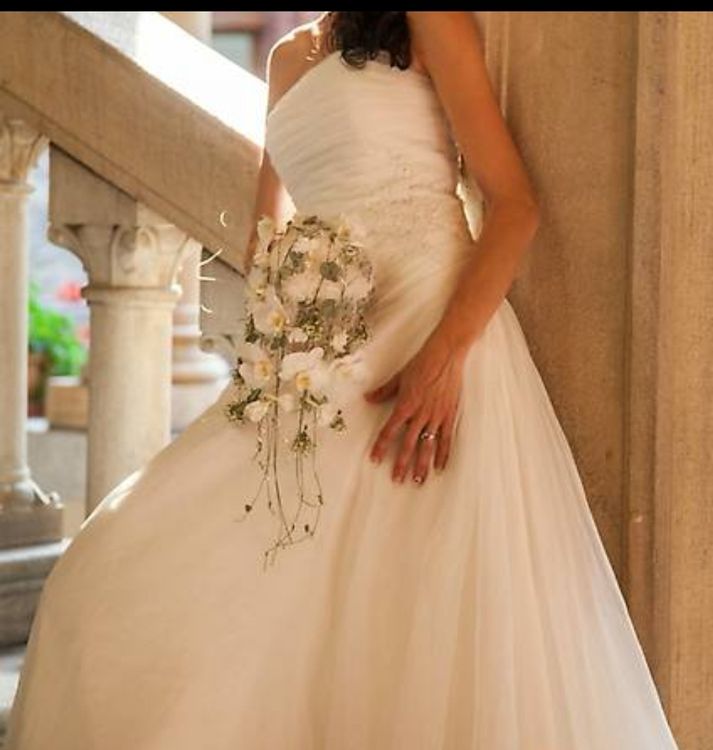 Abito Da Sposa Con Ricami Floreali / Avorio Prato / Abito - Foto 2