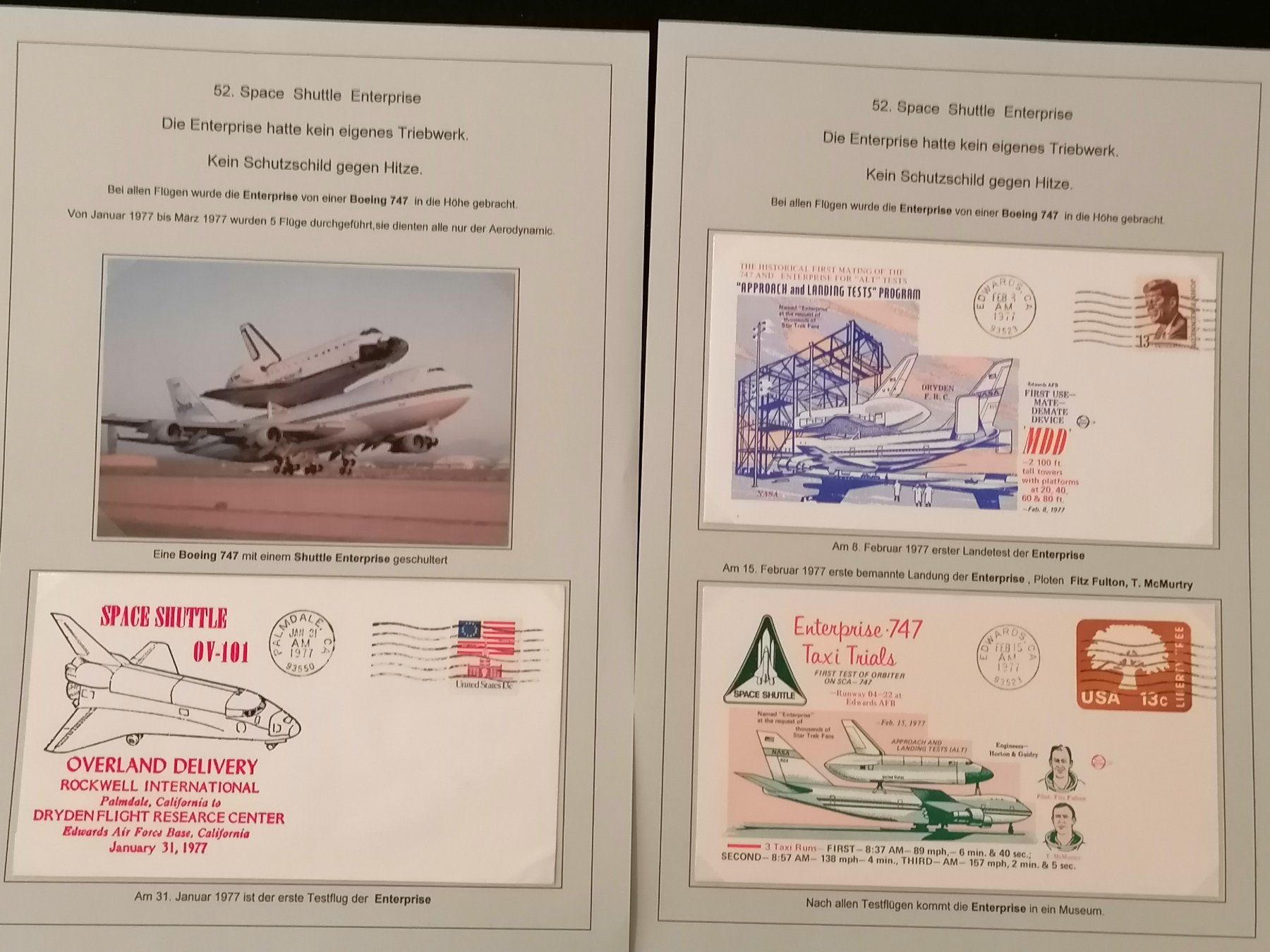 Tutti i francobolli: Space Shuttle Enterprise und Columbia Briefe ud Briefmarken – Usato da Wangen an der Aare venduto da Ute 4