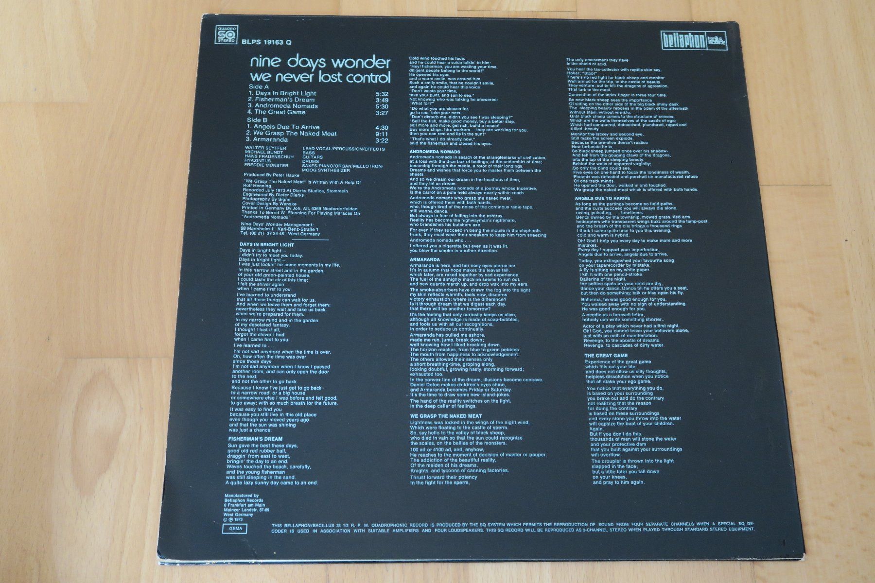 Schallplatten: Nine Days Wonder – We Never Lost Control – Gebraucht aus Thun von Karibu70 1