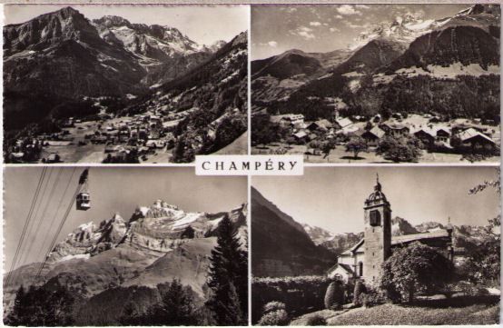 Cartoline postali: Champéry - 4 Bild AK – Usato da Binningen venduto da Mountainrider
