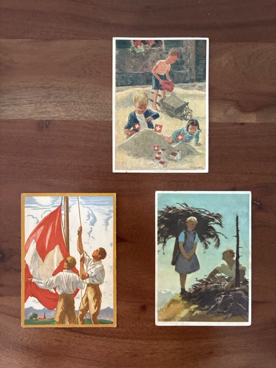 Cartes postales: 3 Ansichtskarten Schweiz Bundesfeier – D'occasion à Oftringen par Cla.vD.74
