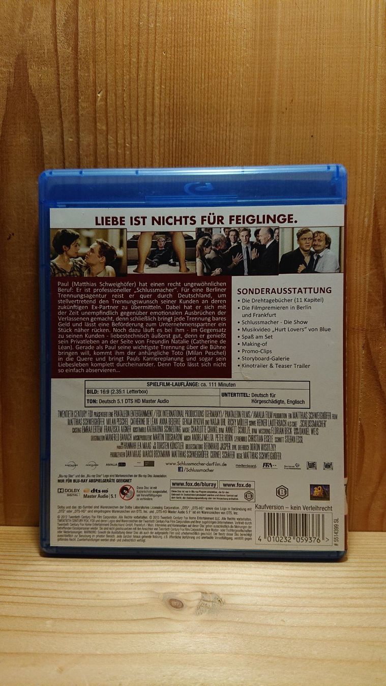 Tutti i DVDs: DER SCHLUSSMACHER Blu-Ray – Usato da Wilderswil venduto da Exebub 1