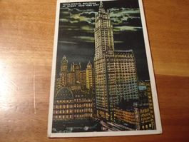 Woolworth Building at Night New York, 1928, - Cham, farbig