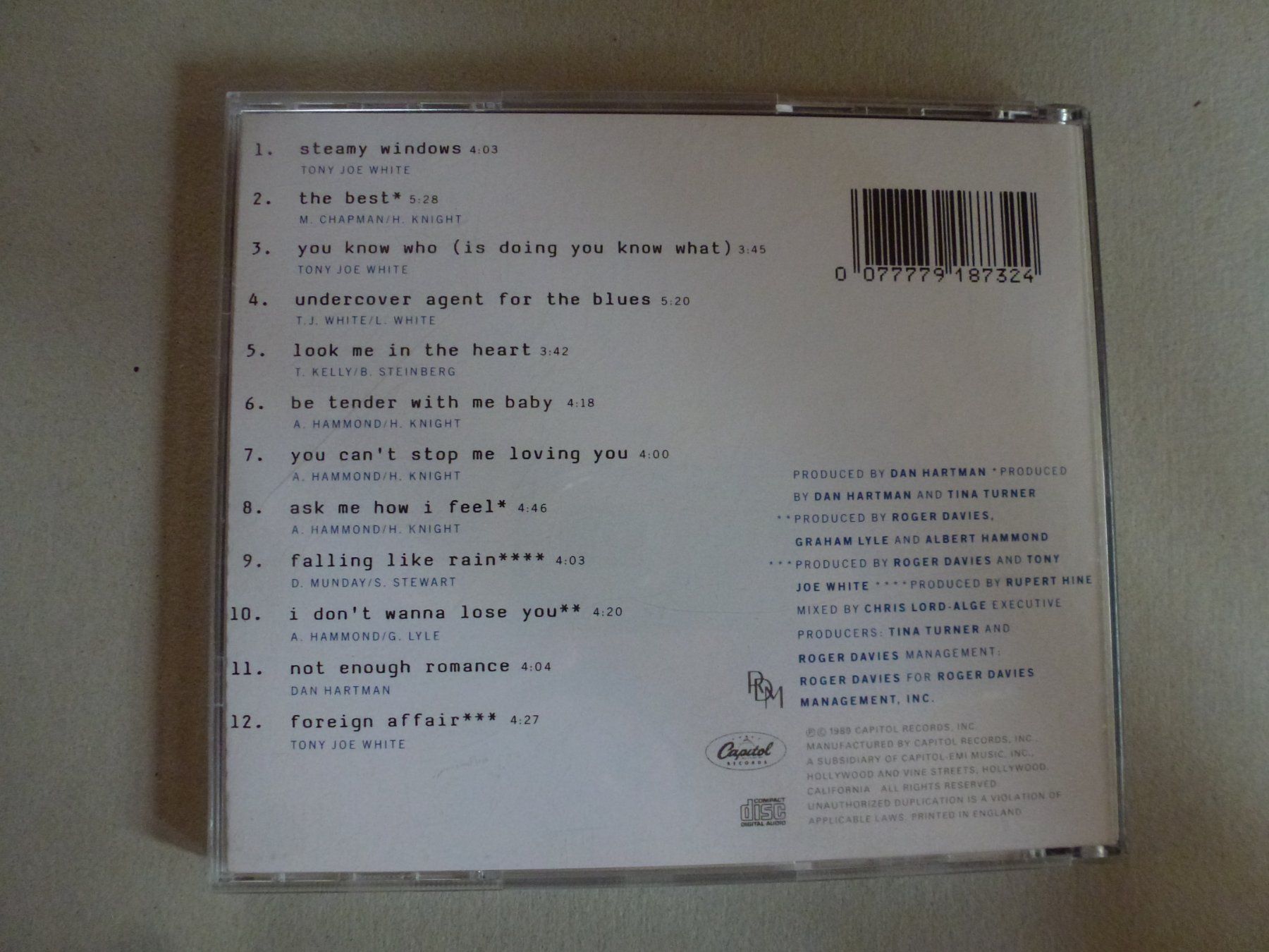 CDs: CD Tina Turner - Foreign Affair – D'occasion à Mühlrüti par Dadadachs 2