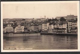 AK. Zürich ,Das untere Limmatquai , 1933
