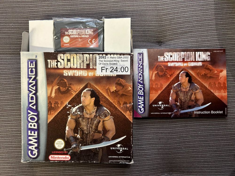Manuel notice d'utilisation / User manual The SCORPION KING GameBoy