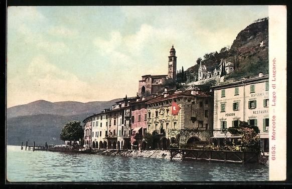 Cartoline postali: AK Morcote, Lago di Lugano – Usato da Berlin venduto da bartko-reher