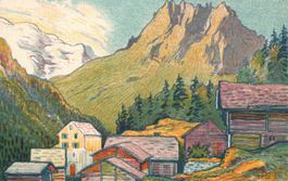 Vintage Ansichtskarte, Gietroz, Mont-Blanc & Aiguilles. Top!