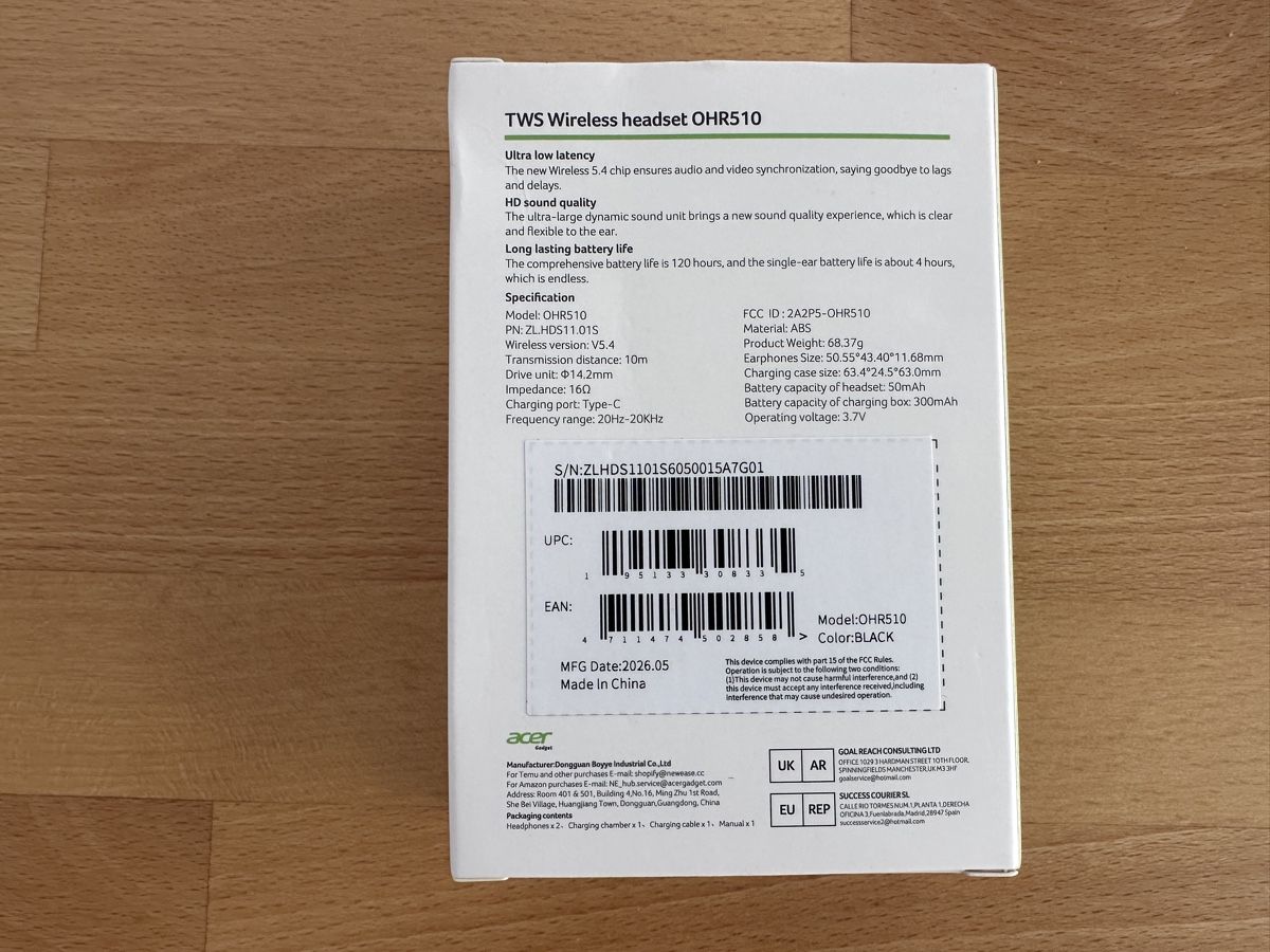 Cuffie: Écouteurs Acer TWS Wireless OHR510 – Nuovo (secondo la descrizione) da Promasens venduto da Toblerone83 2
