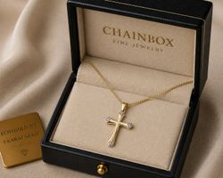 kreuz Made in Germany - mit Diamant mit Kette s925