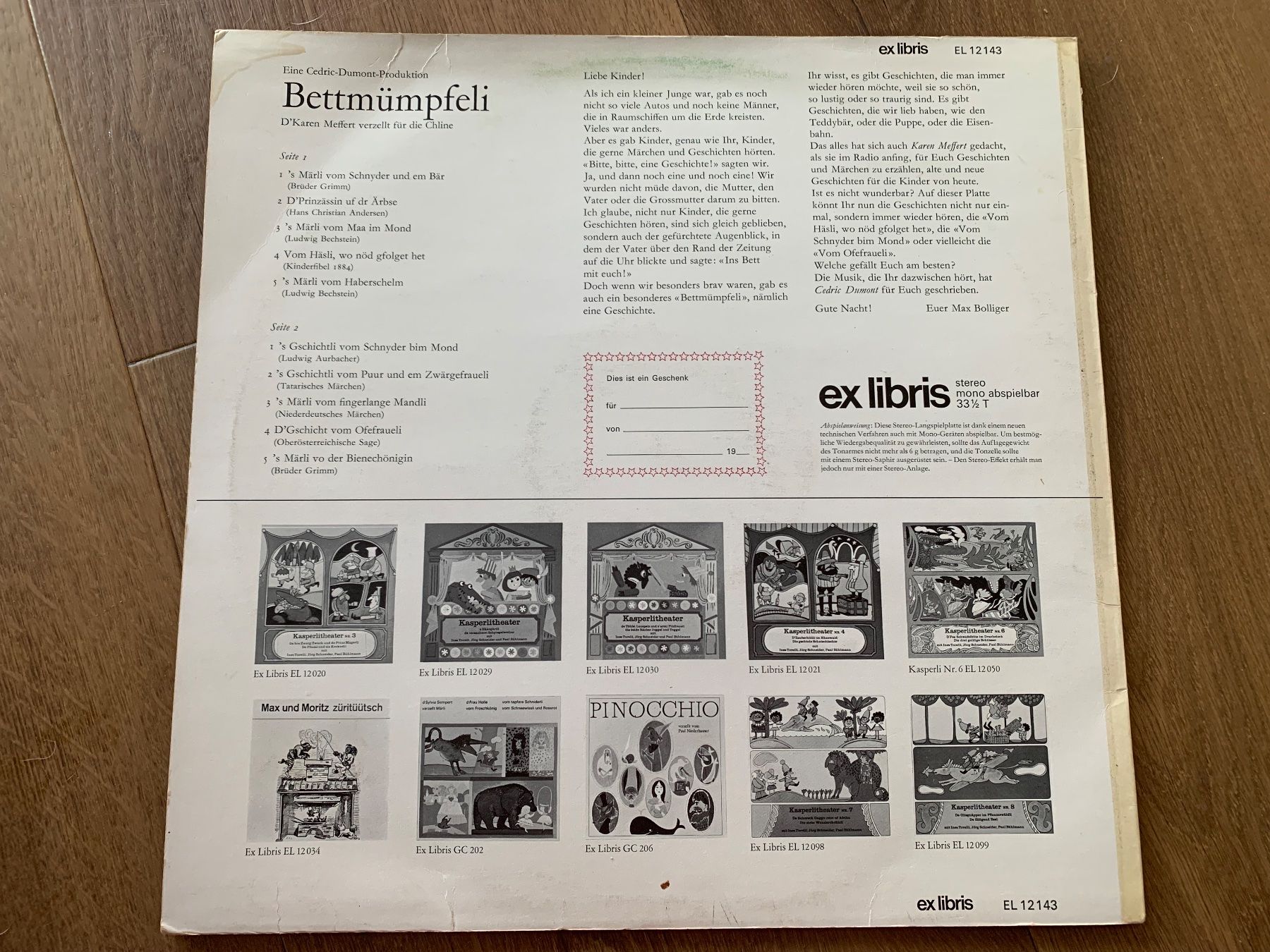Dischi in vinile: Bettmümpfeli Schallplatte – Usato da Regensdorf venduto da Spyke55 1