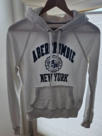 Weisser Abercrombie & Fitch Hoodie, S