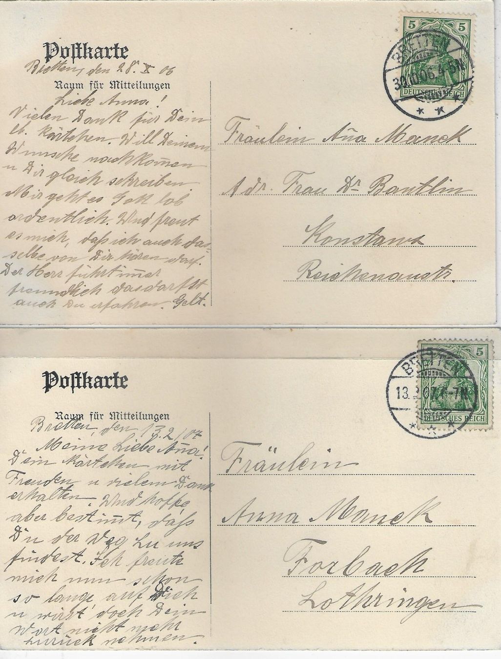 Cartoline postali: 2 AK - Bibelszenen mit Jesus – Usato da Ettingen venduto da Kartenplanet 1