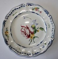 LUNEVILLE KG DEMI-PORCELAINE, FEIN BEMALTER TELLER, AB 1892.