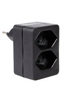 Abzweigstecker 2xT13, schwarz Stecker T12,inkl. Kinderschutz