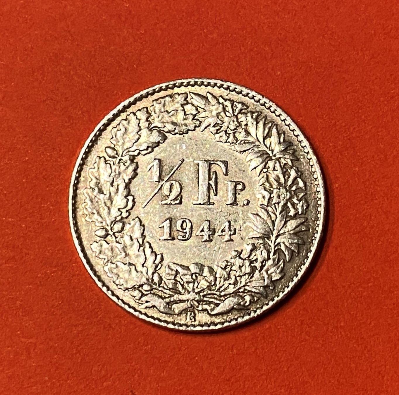 Toutes les monnaies: 50 Rappen oder 1/2 Fr.1944 B ( Silber ) Auflage 4.9 Mio – D'occasion à Oensingen par Stro11